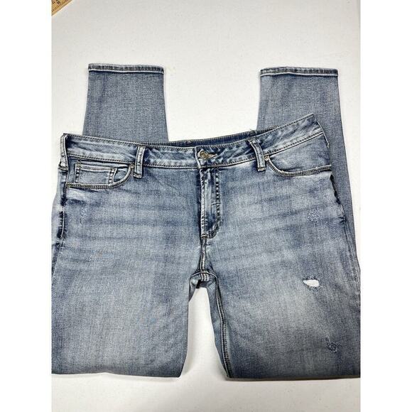 Silver Suki Skinny Distressed Stretch Jean Womens Size 36x31 - Picture 1 of 7